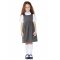 Jersey Pinafore with Coconut Shell Buttons - Grey - 8yrs Plus